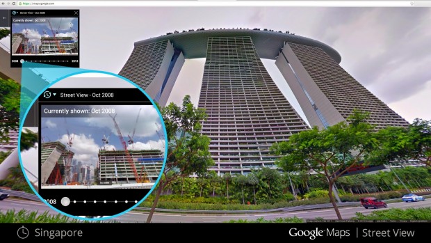 Street View mit Zeitleiste (Bild: Google)